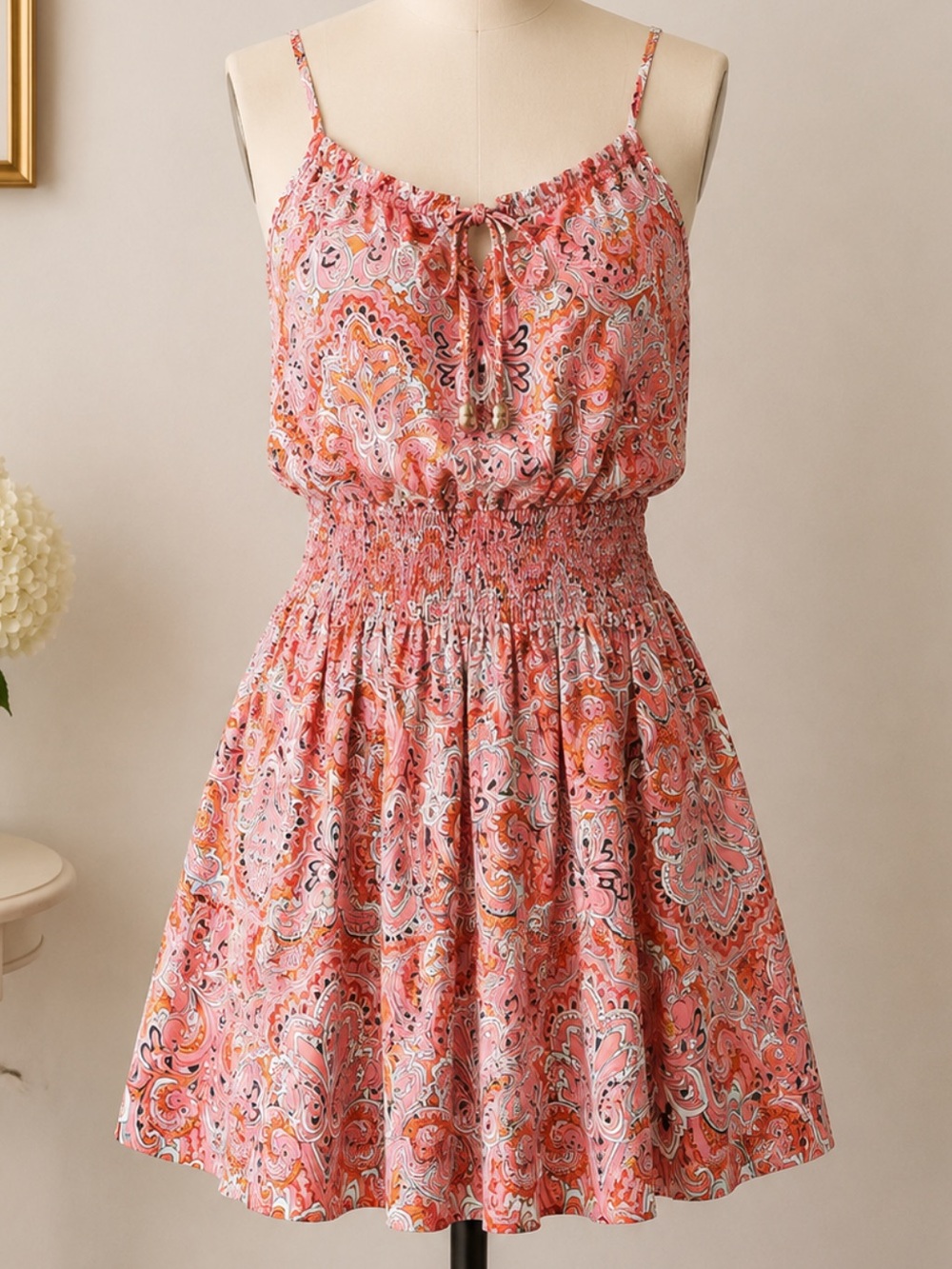 Juicy Couture Pink and Blue Paisley Dress
